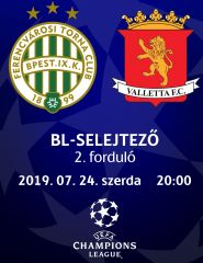 Ferencváros - Valletta FC Bajnokok Ligája selejtező